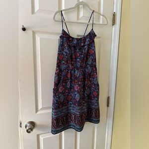 American Eagle Outfitters Blue and Red Paisley Mini Dress